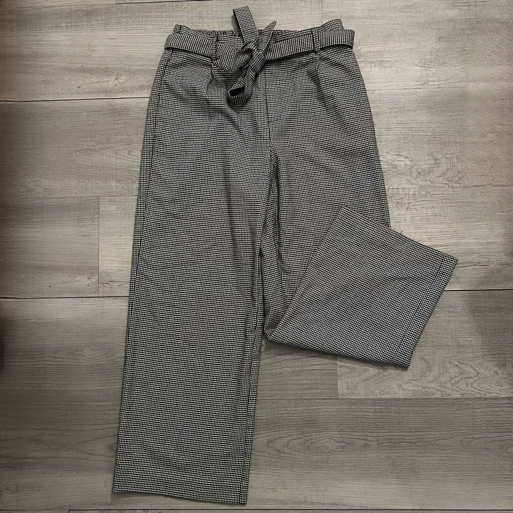 Zara Gray Checkered Pants